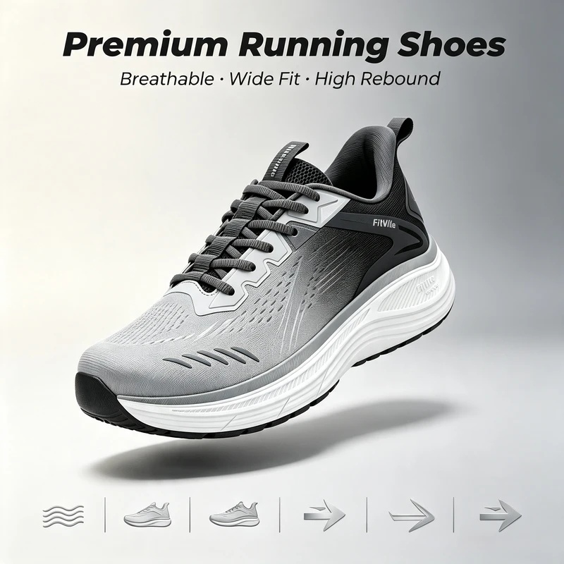 Мужские спортивные кроссовки F – обзор и цена Wide Toe Box Running Sneakers